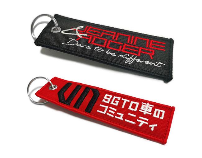 Coforful Embroidered Key Fob , Custom Embroidered Key Tags