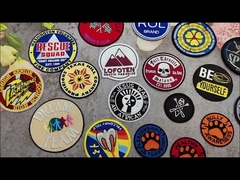 Iron On Embroidery Chenille Patch Merrow Border Twill Fabric Patches