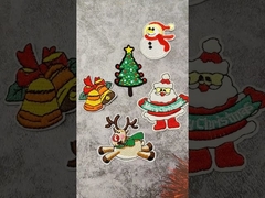 Christmas Embroidery Patches ,  Clothing Decoration Custom Badge Patches