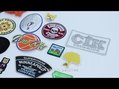 Custom National Flag Logo 8 CM Iron On Embroidery Patch Polyester Twill Cotton Fabric