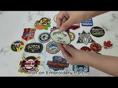 OEKO-TEX Standard Clothing Embroidery Patch Washable Twill Fabric Skull Rectangle Shape