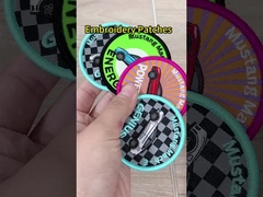 Custom Sample Style Embroidered Letter Patches Embroidery Border Iron On Backing Woven Patches