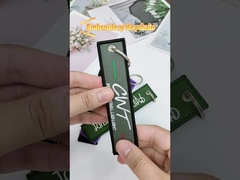 Shape Custom Embroidered Keychain , Twill / Fabric Pilot Key Tag