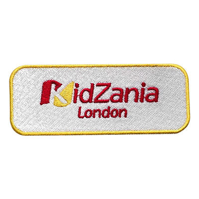 Custom Washable Iron On Embroidered Patches Clothing Name Woven Label Patches