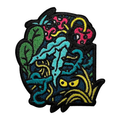 7 Color Full Embroidery Patch Overlock Clothing Patch Iron On Backing Washable Reusable