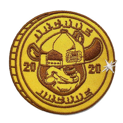 Special Border Custom Picture Iron On Embroidery Patch Twill Fabric With National Letters