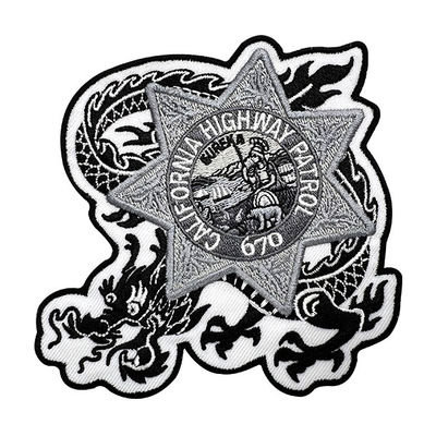 Reusable Custom Embroidery Patch Twill Fabric / 100% Polyester Embroidered Logo Patches