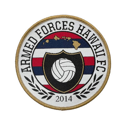 2014 FIFA Custom Iron On Patches Washable Clothing Woven Label Patch