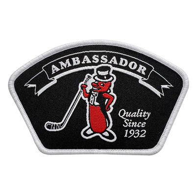 Custom Iron On Woven Patches Golf Club Clothing Brand Patches For Uniform