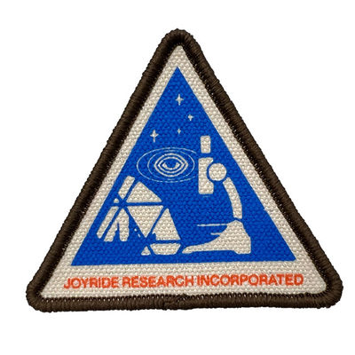 Triangle Experimental Warning Patches Embroidery Patches Iron On Merrowed Border