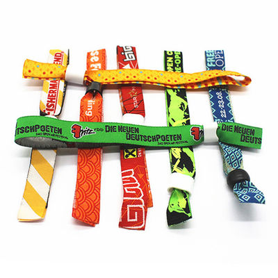 Polyester Custom Woven Wristband Woven Fabric Wristbands For Events