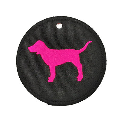 Polyester Threads Woven Dog Name Patches With Name On Back Side