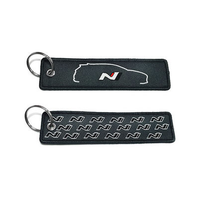 Washable Personalized Logo Keychains , Durable Woven Key Fob