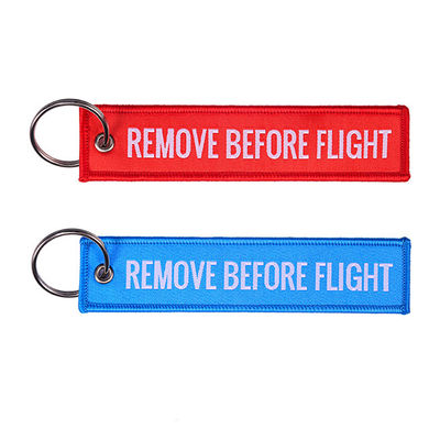 Pantone Color Woven Key Chain Flight Tag For Advertisement