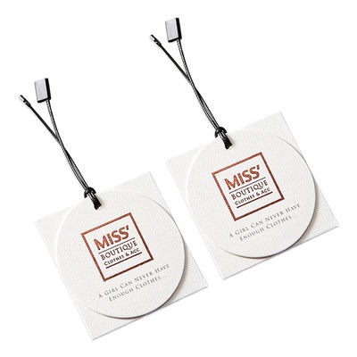 Custom Logo Rectangle Shape Printed Paper Tags Custom Garment Hang Tags
