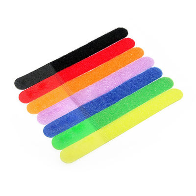 Durable Black Velcro Hook And Loop Cable Ties Size Customized