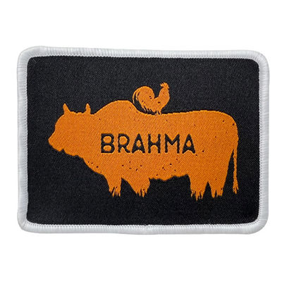 Animal Washable Iron On Woven Patch For Hats Washable Polyester Yarn