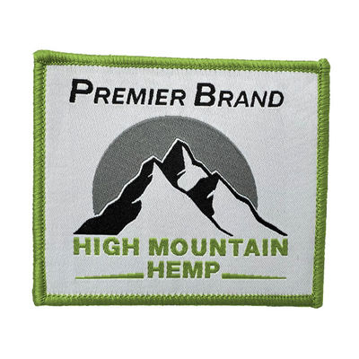 Custom Personalized Hot Melt Iron On Woven Patch Merrow Border For Wristband