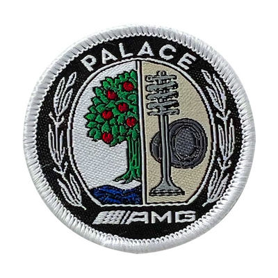 Palace Iron On Custom Woven Patch Overlock Interlining For Garment Bag