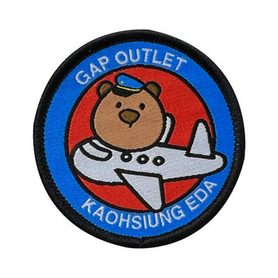 Gap Outlet Carton Embroidery Iron On Patch PMS Color Woven Cloth Badges