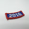 Year Number Custom Embroidery Patches Merrow Border Iron On Embroidery Patches