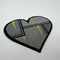 Eco Friendly Custom Embroidered Heart Patches Washable With Splicing Patterns