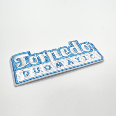 Alphabet Letter Iron On Embroidery Patch Laser Cut Border Shoulder Emblem