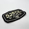 OEKO-TEX Standard Clothing Embroidery Patch Washable Twill Fabric Skull Rectangle Shape