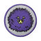 Custom Cute Logo Iron On Woven Patch Purple Merrowed Border For Children