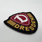 Custom Brand Logo Woven Washable Iron On Patches Merrowed Border Shoulder Badges