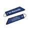 Rectangle Woven Key Chain Affordable Woven Keyring 12cm*2.5cm