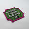 Melt Adhesive Iron On Woven Patch Laser Cut Border Pantone Color