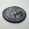 High Density Overlock Embroidered Badge Patches 30mm Diameter Self Adhesive