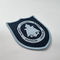 Iron On Woven Logo Patches Laser Cut Eco Friendly For Uniform Bag Luggage
