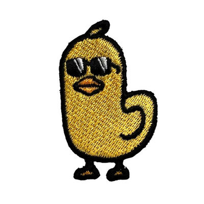 Yellow Chicken Sew On Embroidered Patches No Shrinking Custom Clothing Patches